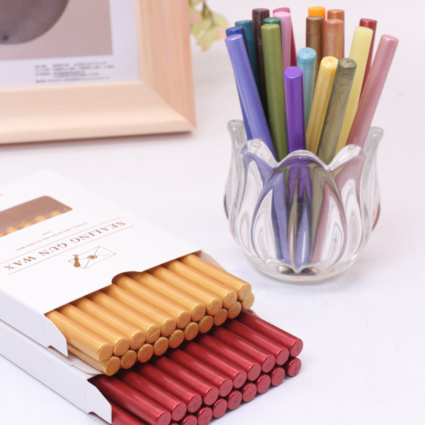 10*0.7cm Sealing Wax Sticks, 94 Colors Wax Seal Sticks